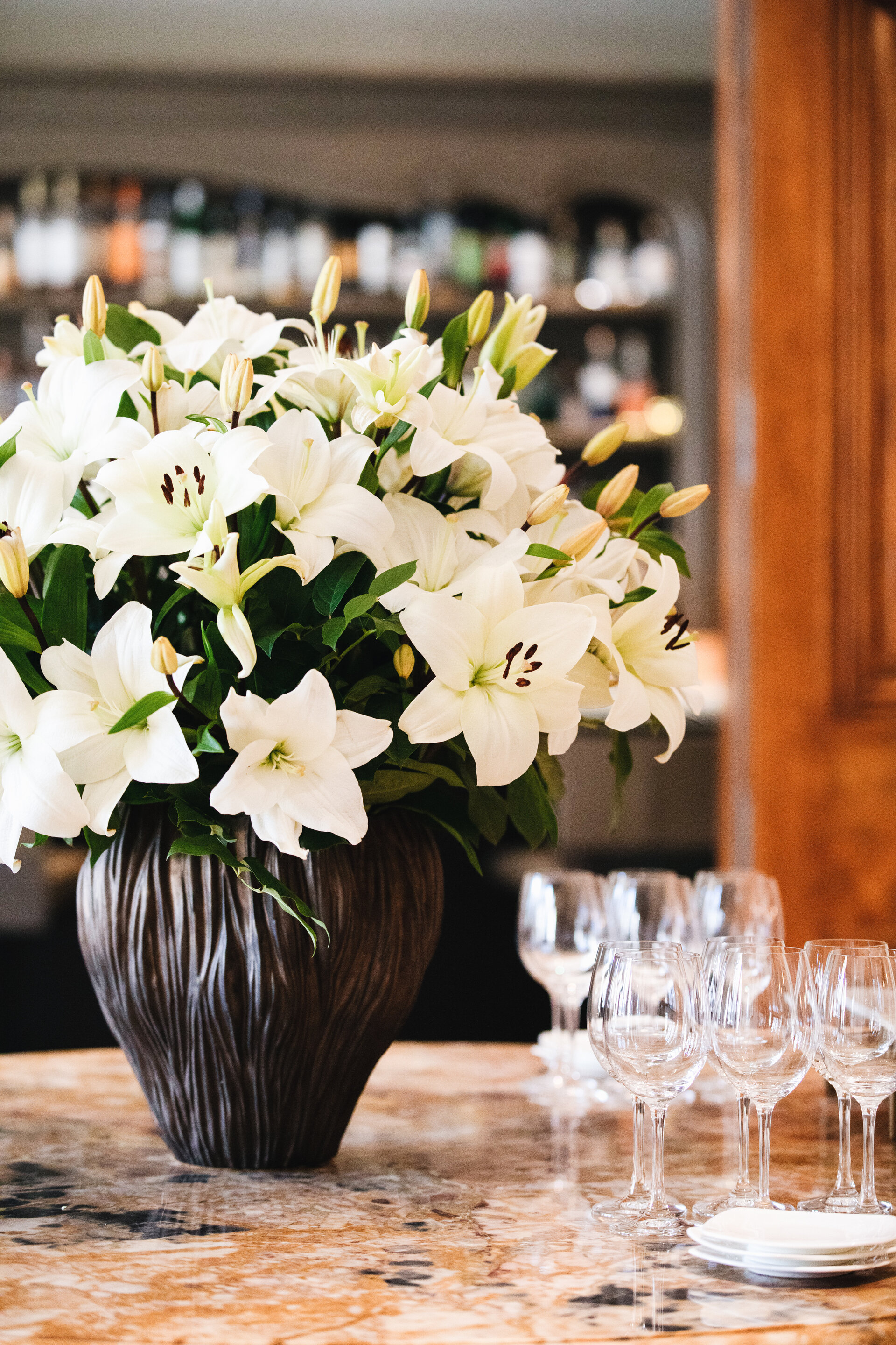 Flowers in the lobby