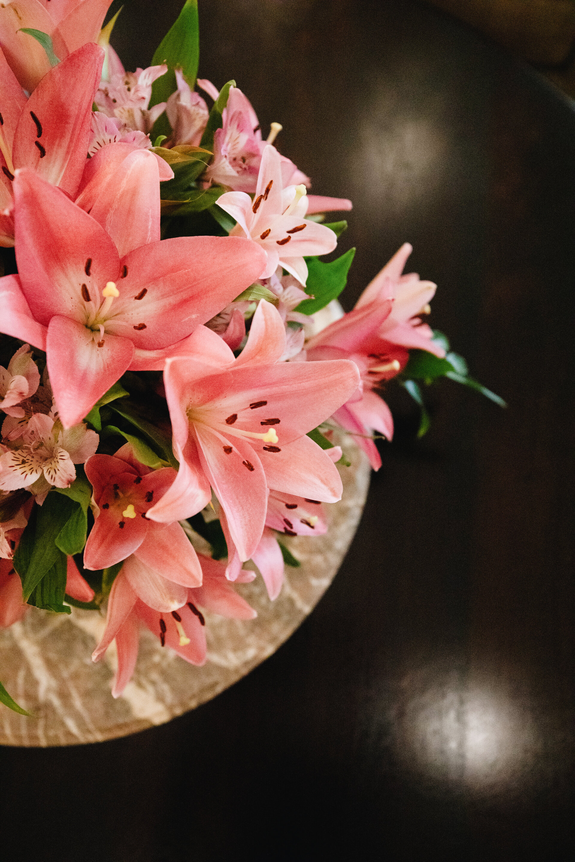 Flowers in the lobby